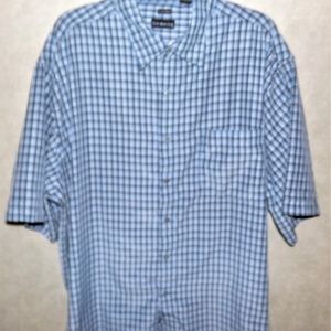 George Men's Blue Casual Button Down Shirt 2XL